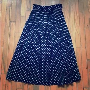 Vintage Polka Dot Maxi Skirt